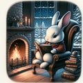 Cozy Winter Reading, The Literate Bunny