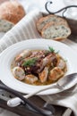 Cozy Winter Sauerkraut Soup with Smoked Pork Ribs and Sausage Royalty Free Stock Photo