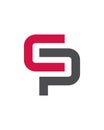 Cp logo initial , font logo vector