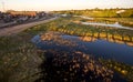 CP rail trainyard Royalty Free Stock Photo