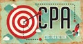 CPA Concept. Poster in Flat Design. Royalty Free Stock Photo
