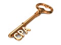 CPA - Golden Key. Royalty Free Stock Photo