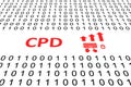 CPD concept binary code 3d Royalty Free Stock Photo