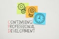 CPD Continuing professional development is shown using the text Royalty Free Stock Photo