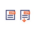 CPF file, download vector icons Royalty Free Stock Photo