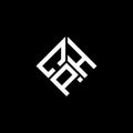 CPH letter logo design on black background. CPH creative initials letter logo concept. CPH letter design Royalty Free Stock Photo