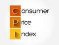 CPI - Consumer Price Index acronym, business concept background Royalty Free Stock Photo