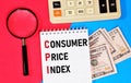 CPI. Consumer price index. A text label in the research notebook.