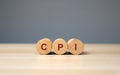 CPI wooden blocks - consumer price index. indicator of inflation in the country. determines the change in the level of retail