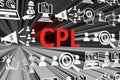 CPL concept blurred background 3d Royalty Free Stock Photo