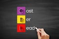 CPL - Cost Per Lead acronym, business concept on blackboard