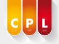 CPL - Cost Per Lead acronym