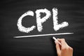 CPL Cost Per Lead - online advertising pricing model, where the advertiser pays for an explicit sign-up from a consumer interested Royalty Free Stock Photo