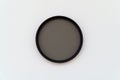 cpl polarization filter for photo video cameras on white background Royalty Free Stock Photo