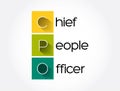CPO - Chief People Officer acronym, business concept background