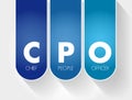 CPO - Chief People Officer acronym concept