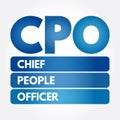 CPO - Chief People Officer acronym concept