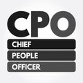 CPO - Chief People Officer acronym concept