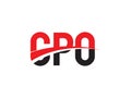 CPO Letter Initial Logo Design Vector Illustration