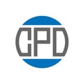 CPO letter logo design on white background. CPO creative initials circle logo concept.