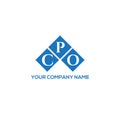 CPO letter logo design on white background. CPO creative initials letter logo concept. CPO letter design