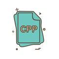 CPP file type icon design vector Royalty Free Stock Photo