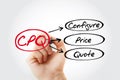 CPQ - Configure Price Quote acronym