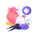 CPR abstract concept vector illustration.