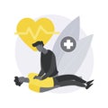 CPR abstract concept vector illustration.