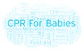 CPR For Babies word cloud, made with text only