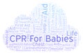 CPR For Babies word cloud, made with text only