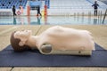Cpr dummy training Royalty Free Stock Photo