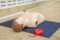 Cpr dummy training Royalty Free Stock Photo