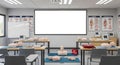 CPR and First Aid Training Classroom with Manikins and Equipment Royalty Free Stock Photo