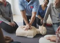 CPR First Aid Training Concept