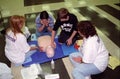 Two CPR instructors teaching CPR
