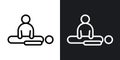 CPR thin line vector icon set Royalty Free Stock Photo
