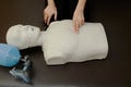 CPR Training,Doctor and nurse resuscitated dummy. Royalty Free Stock Photo