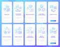 CPS implementation onboarding mobile app page screen with concepts set