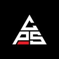 CPS triangle letter logo design with triangle shape. CPS triangle logo design monogram. CPS triangle vector logo template with red Royalty Free Stock Photo
