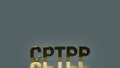 The cptpp or Comprehensive and Progressive Agreement for Trans Pacific Partnership 3d rendering for background