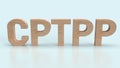 The cptpp or Comprehensive and Progressive Agreement for Trans Pacific Partnership 3d rendering for background