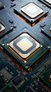 CPU assembly Array of central processor units on isolated backdrop