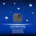 CPU central processing unit with circuit board Royalty Free Stock Photo