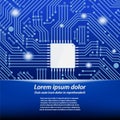 CPU central processing unit with circuit board Royalty Free Stock Photo