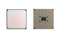 CPU (central processing unit). computer chip processors isolated Royalty Free Stock Photo