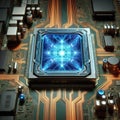 .CPU central processor unit isolated on white Royalty Free Stock Photo
