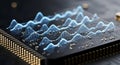 CPU Chip Data Analysis Abstract Technology Waveform Visual Royalty Free Stock Photo