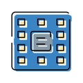 Cpu chip processor icon showing data processing technology Royalty Free Stock Photo