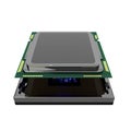 Cpu computer chip isolated and clipping path Royalty Free Stock Photo